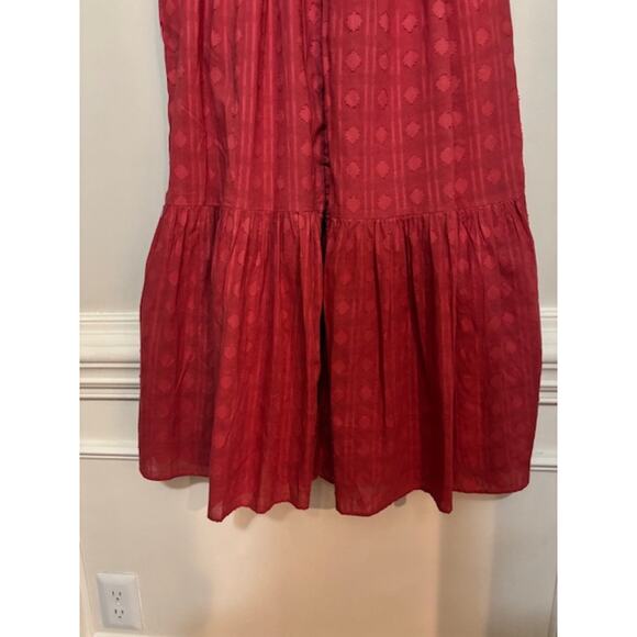 Anthropologie The Peregrine Midi Dress Size XS Petite Smocked Tiered Stretch XSP - Picture 6 of 8